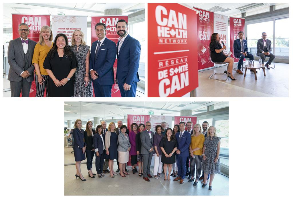 Photo collage of CAN Health partners with Minister Ng